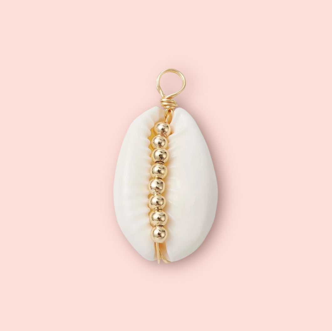 18K Gold Plated Cowrie Shell Charm