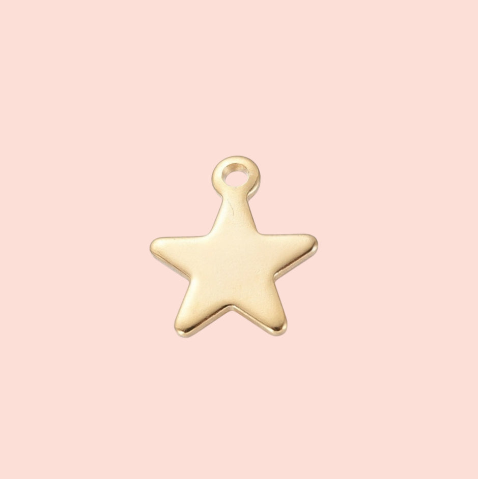 18K Gold Plated Star Charm