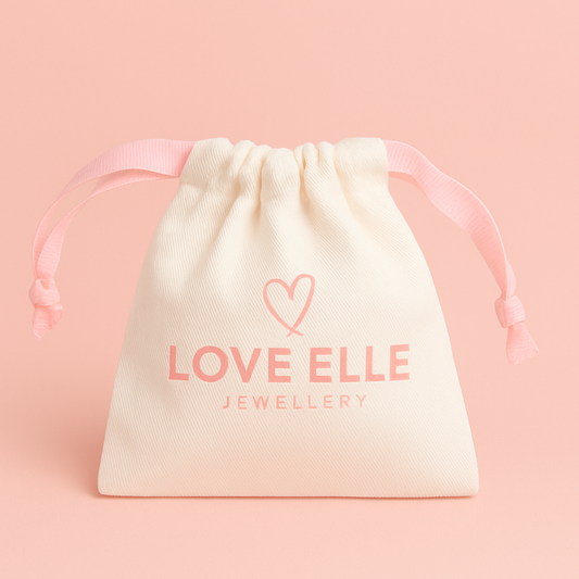 Love Elle Linen Drawstring Gift Bag Pouch