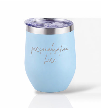 Personalized 12oz Tumbler, Engraved Cup, Insulated, Thermos, Stainless Steel