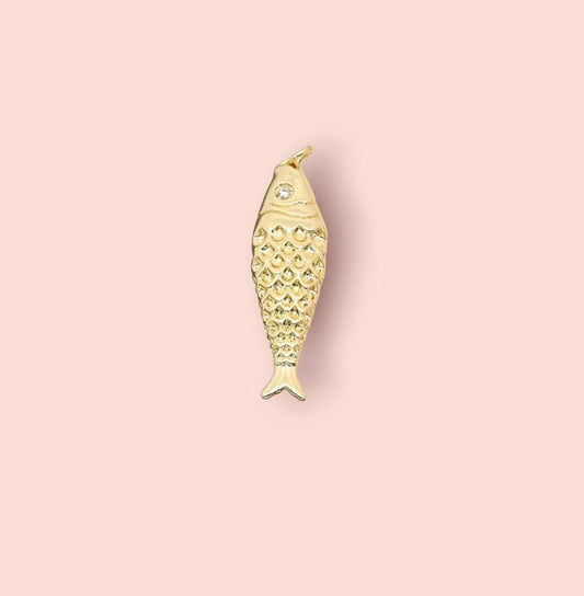 18K Gold Plated Fish charm