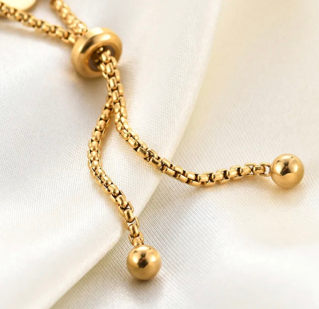 18K Gold Plated Beaded Bracelet