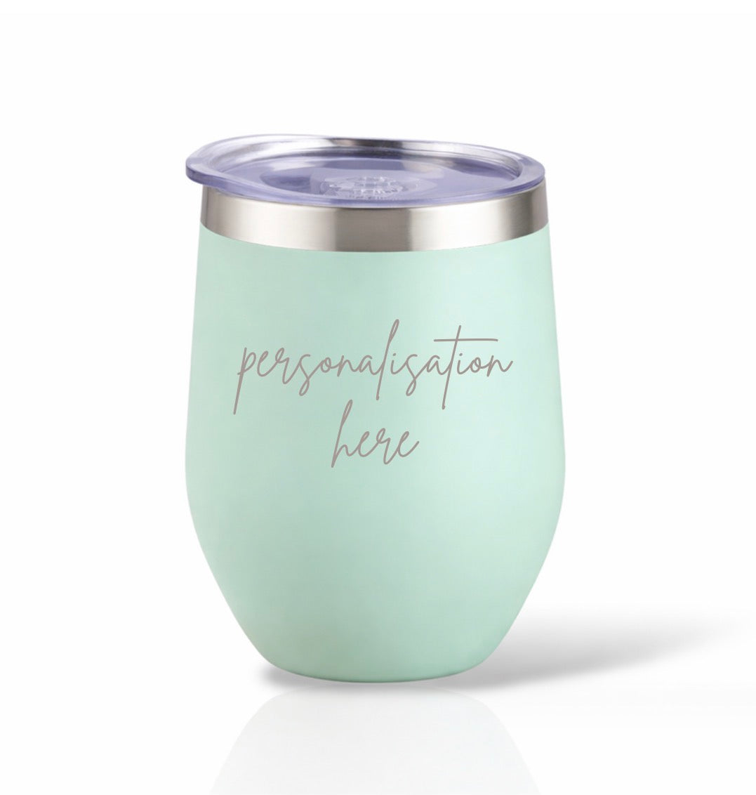 Personalized 12oz Tumbler, Engraved Cup, Insulated, Thermos, Stainless Steel
