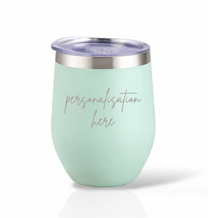 Personalized 12oz Tumbler, Engraved Cup, Insulated, Thermos, Stainless Steel