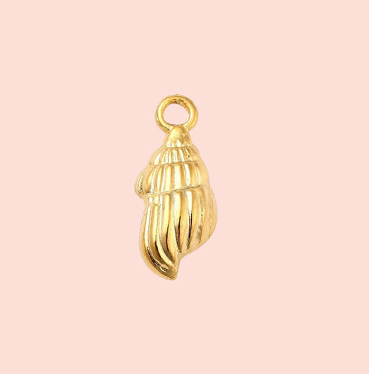 18K Gold Plated Small Conch Shell  Charm