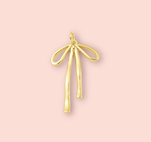 18K Gold Plated Bow Charm