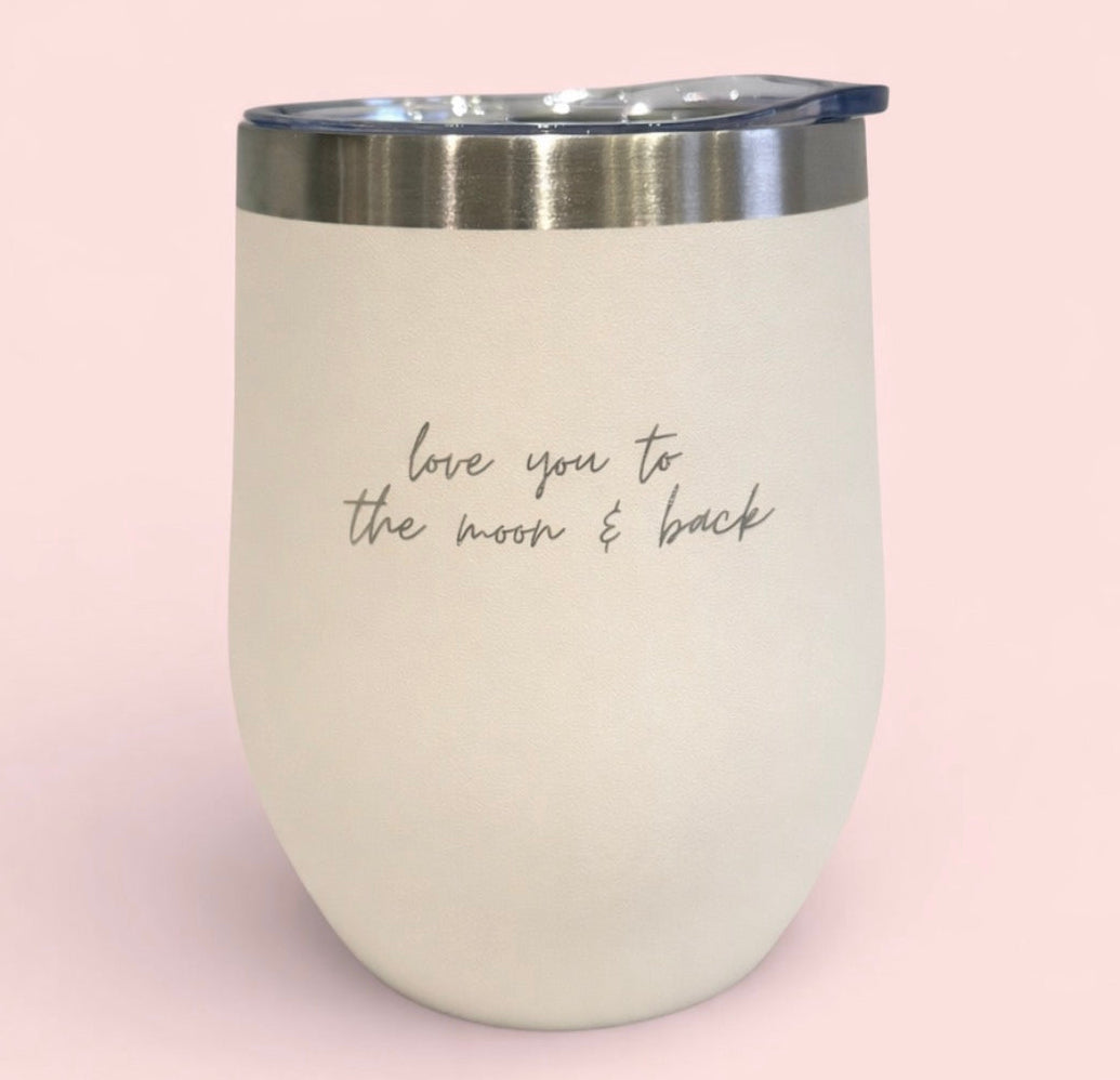 Personalized 12oz Tumbler, Engraved Cup, Insulated, Thermos, Stainless Steel