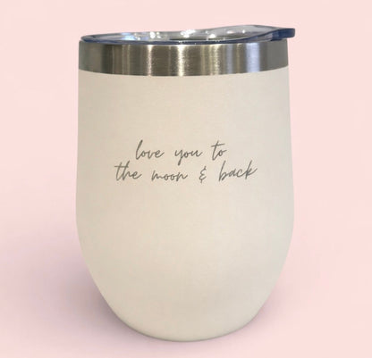 Personalized 12oz Tumbler, Engraved Cup, Insulated, Thermos, Stainless Steel