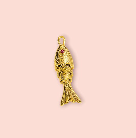 18K Gold Plated Small Fish charm
