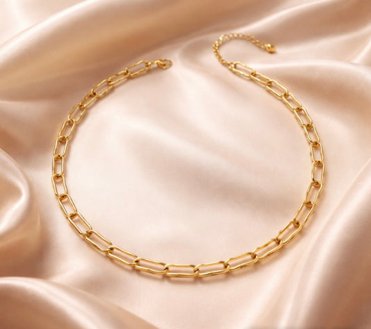 18K Gold Plated Paperclip Chain 19g