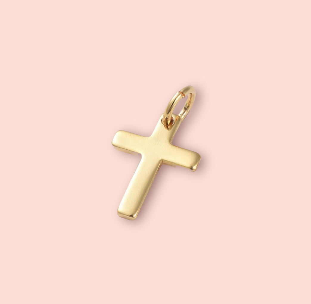 18K Gold Plated Cross Charm