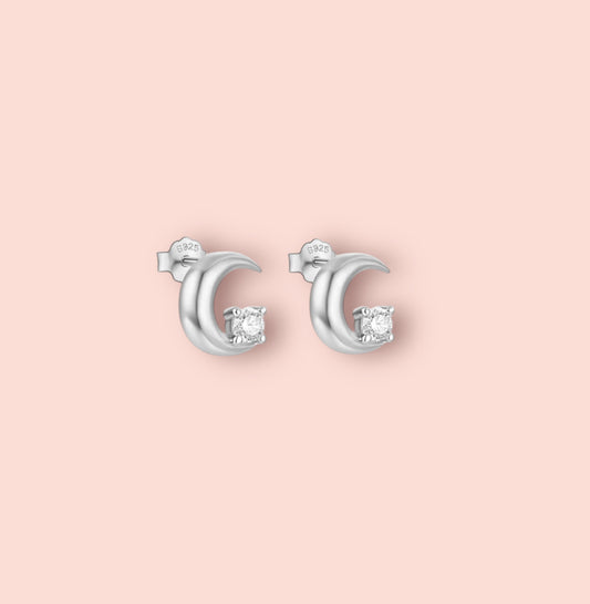 925 Sterling Silver Moonlight Gem stud earrings