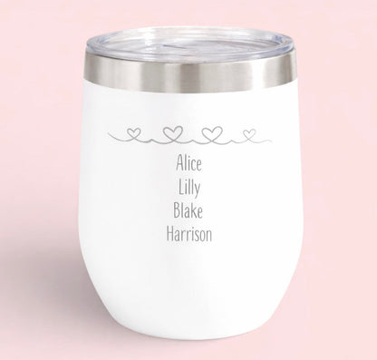 Personalized 12oz Tumbler, Engraved Cup, Insulated, Thermos, Stainless Steel