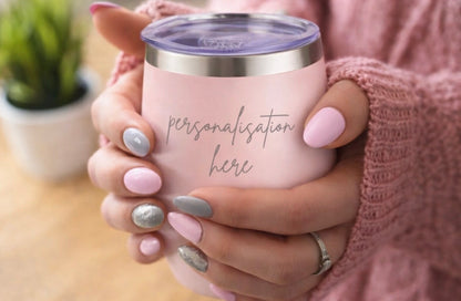 Personalized 12oz Tumbler, Engraved Cup, Insulated, Thermos, Stainless Steel
