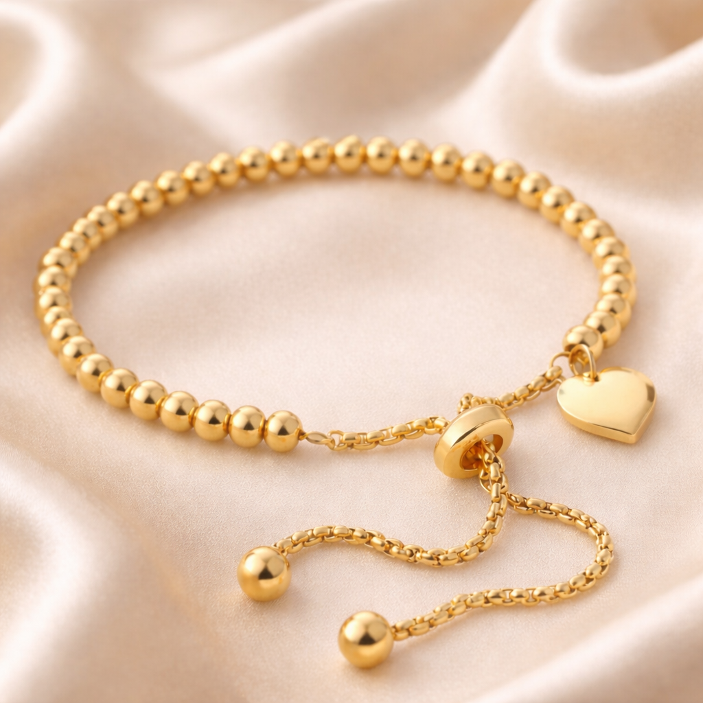 18K Gold Plated Beaded Bracelet