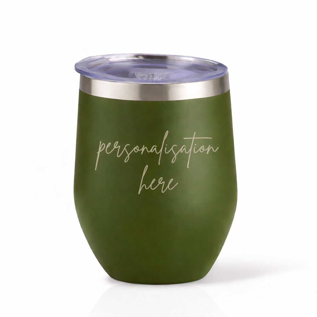 Personalized 12oz Tumbler, Engraved Cup, Insulated, Thermos, Stainless Steel