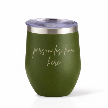 Personalized 12oz Tumbler, Engraved Cup, Insulated, Thermos, Stainless Steel