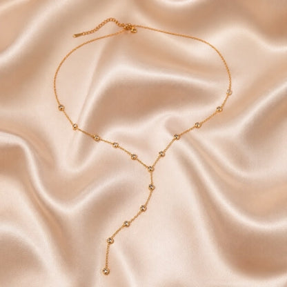 18K Gold Plated Gem Droplet Waterproof Necklace