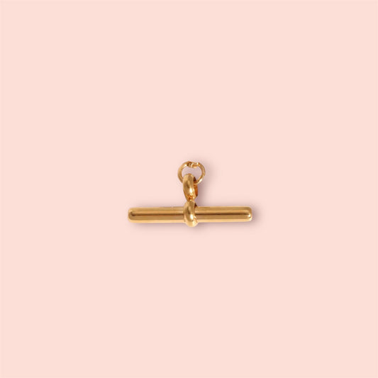 18K Gold Plated T Bar Charm