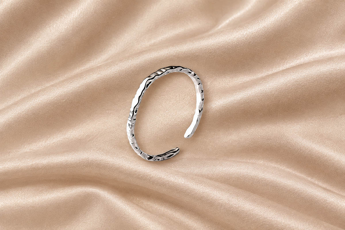 925 Sterling Silver Band adjustable ring