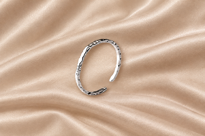 925 Sterling Silver Band adjustable ring