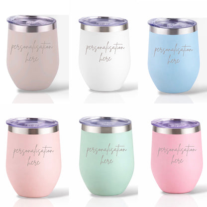 Personalized 12oz Tumbler, Engraved Cup, Insulated, Thermos, Stainless Steel