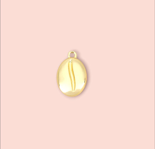 18K Gold Plated Coffee Bean Charm
