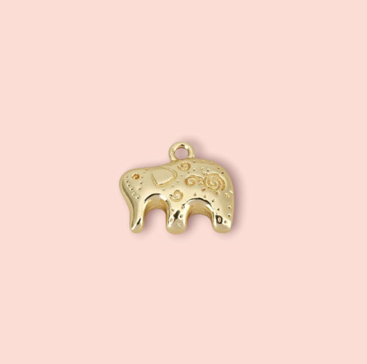 18K Gold Plated Elephant Charm (
