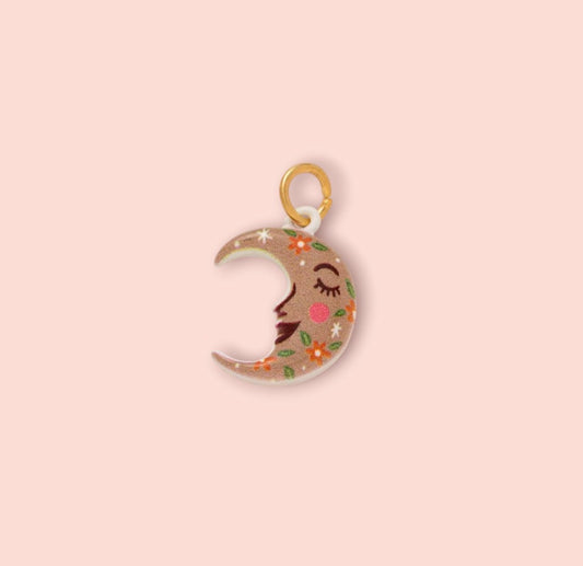 Enamel Moon Charm