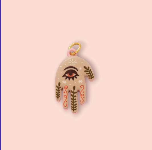 Enamel Eye Hand Palm protector Charm