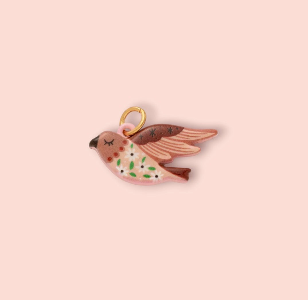 Enamel Bird Charm