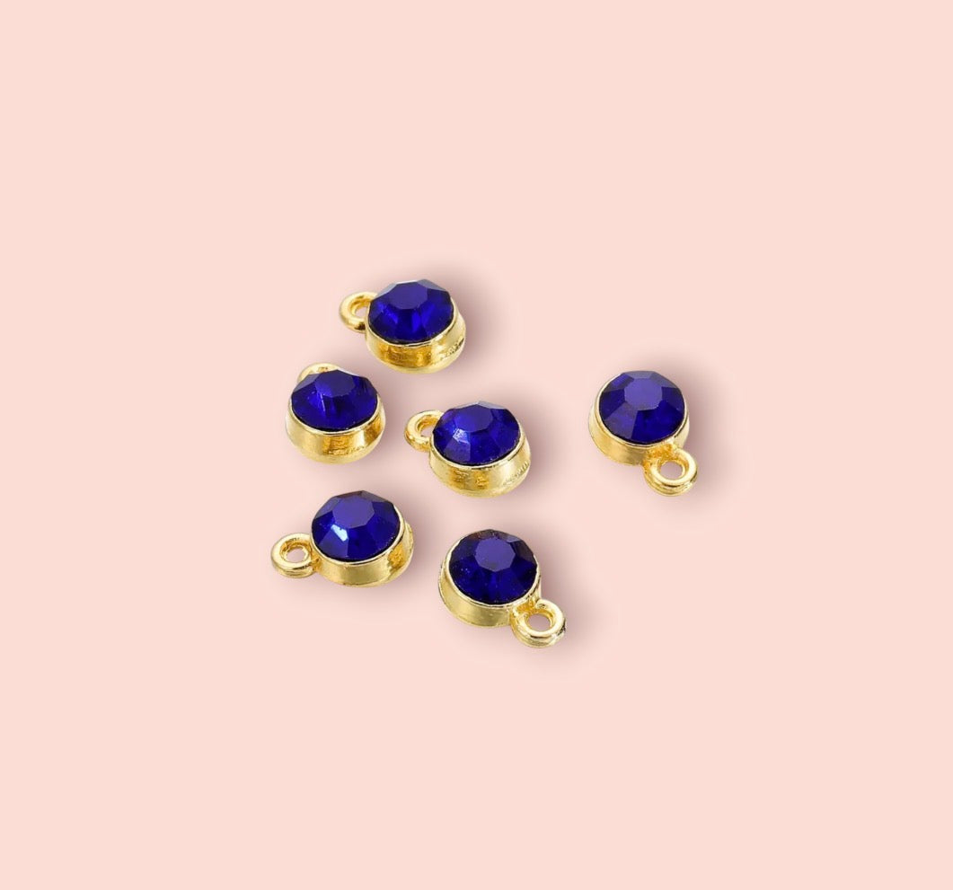 Sapphire blue crystal gem Birthstone September Charm