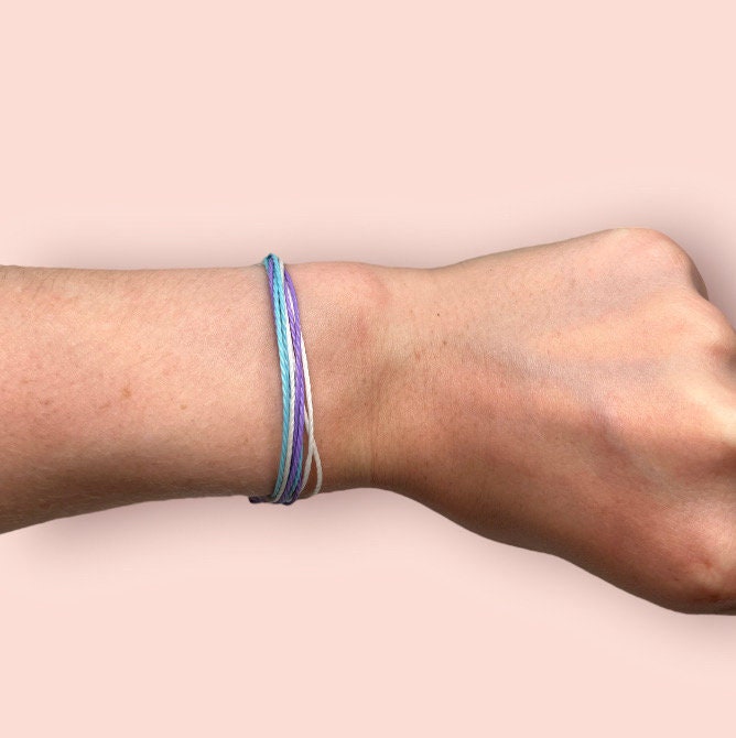 Purple and blue wax string bracelet!