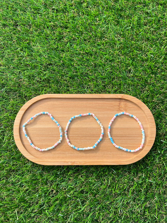 Pastel seed bead bracelet!