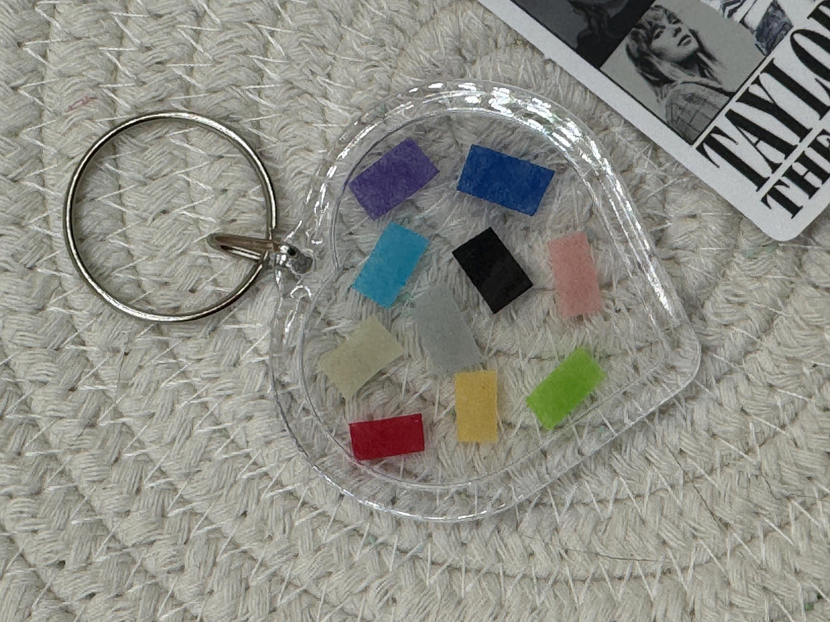 Eras Tour Genuine Confetti Keyring Taylor Swift Concert Souvenir Keychain