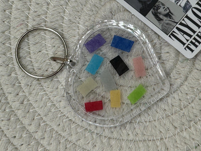 Eras Tour Genuine Confetti Keyring Taylor Swift Concert Souvenir Keychain