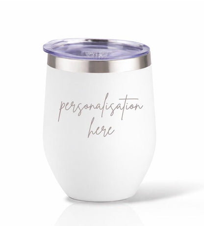 Personalized 12oz Tumbler, Engraved Cup, Insulated, Thermos, Stainless Steel