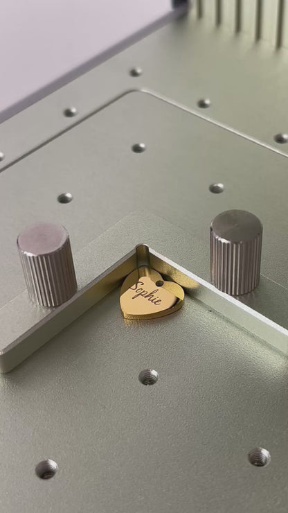 Personalised Necklace - Hearts/ Disc Charms in 18K gold or silver plated